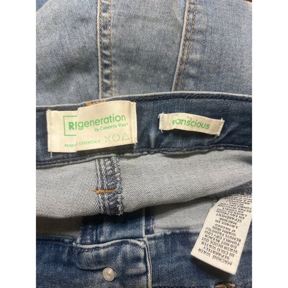 Regeneration By Celebrity Pink Light Wash Distressed Skinny Jeans Size 13 - Picture 5 of 5